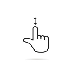 Obraz premium scroll down like thin line hand