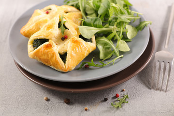 pastry with spinach and cheese