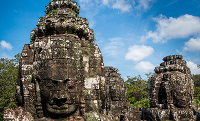 Ankorwat, Cambodia, World UNESCO Heritage Site, ancient hindu temple with  magnificent ornaments...