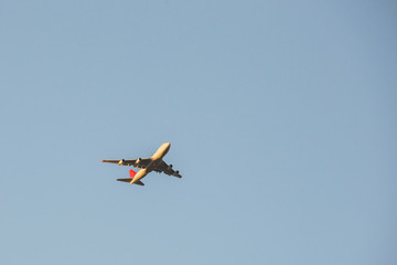 Aircraft flying.