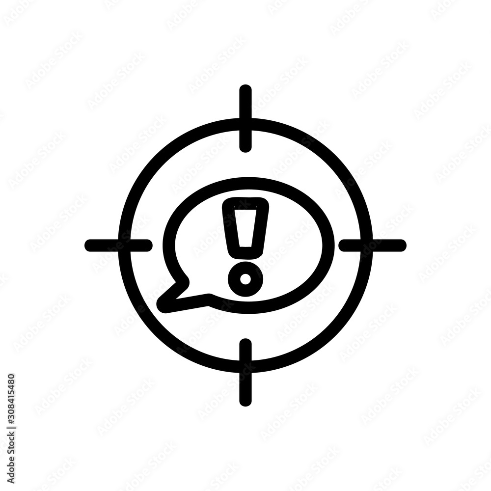 Poster finding a vector icon solution. thin line sign. isolated contour symbol illustration