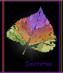 Greeting card with a large bright leaf, for frame, congratulations, background, wedding, holiday, greeting card,  invitation, celebration, postcard, watercolor