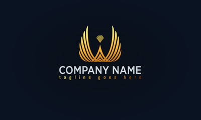 Diamond, Wing Gold Logo Concept