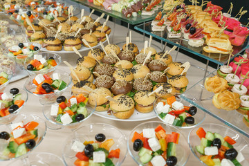 Catering and guest meals during the event. Quick mini snacks in a special beautiful dish.