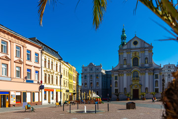 Fototapeta na wymiar Church of St. Adalbert in Opava, Czech Republic