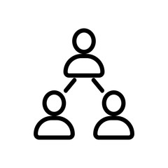 negotiating people icon vector. Thin line sign. Isolated contour symbol illustration