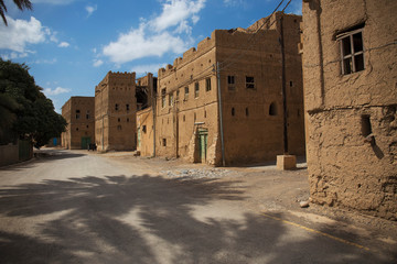 Mud houses in the old village of Al Hamra,Oman