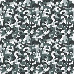 Military winter camouflage pattern. Seamless fabric pattern © Key design