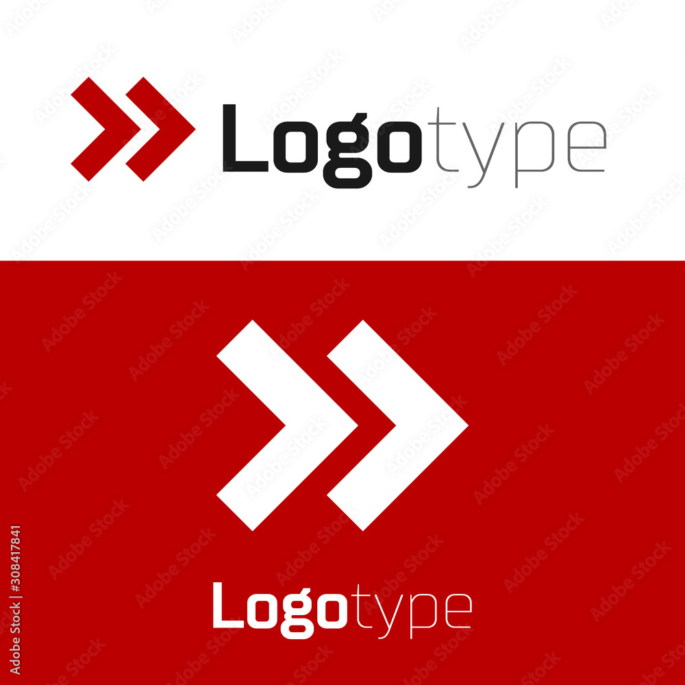 Poster red arrow icon isolated on white background. direction arrowhead symbol. navigation pointer sign. lo