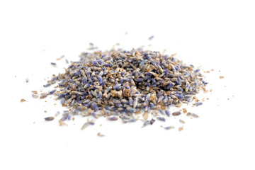 dried lavender on a white background