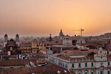 Fototapeta na wymiar Top view of Catania