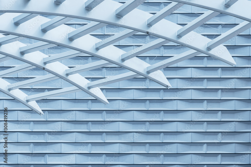 Poster Exterior of modern architecture. Building abstract background pattern