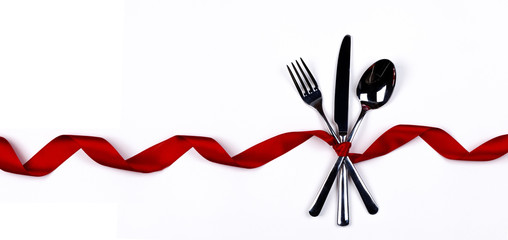 Cutlery set and ribbon
