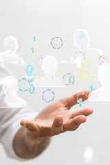 touching global network and data customer connection