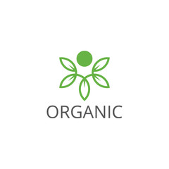 Vector organic and natural logo design template