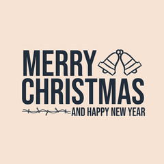Merry Christmas and Happy New Year   Lettering design card vector text Calligraphic. Creative typography for Holiday Greeting Gift Poster. Font style Banner