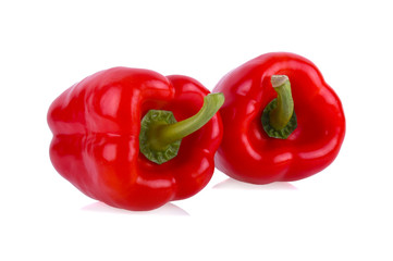 Red Sweet bell pepper isolated on white background