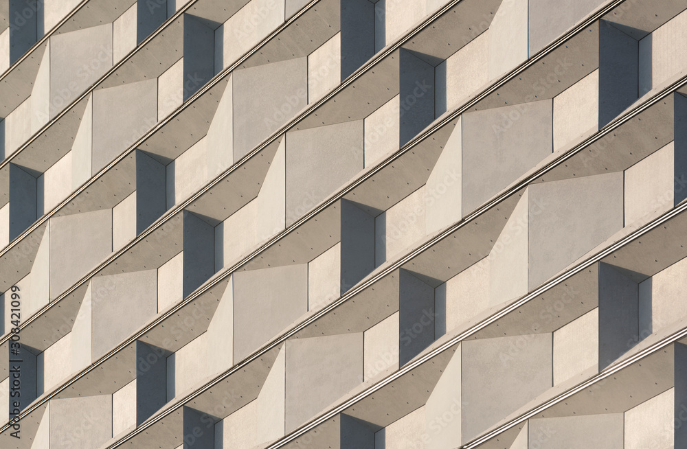 Aufkleber exterior of modern architecture. building abstract background