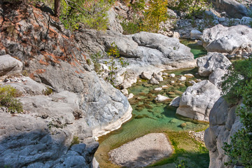 Naklejka na ściany i meble the small river of the canyon Goynuk