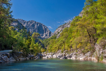 ripples on a clear mountain lake