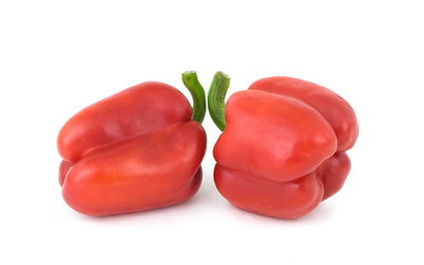 Red peppers on a white background