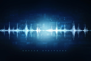 2d illustration Abstract futuristic electronic circuit technology background