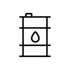 canister with oil icon vector. Thin line sign. Isolated contour symbol illustration