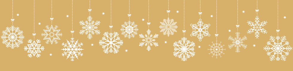 hanging snow stars banner for christmas greetings time