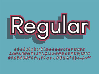 Stylish trendy logotype Retro Bar. 3D colorful Font