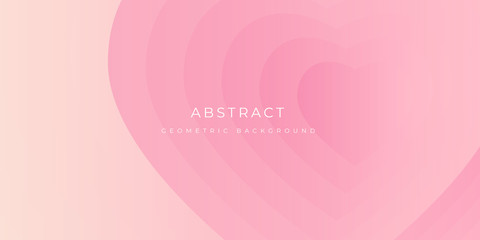 Pink Love Valentine Hearth Abstract Background Vector Banner Presentation