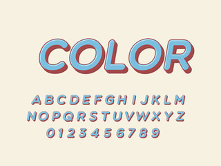 Stylish trendy logotype Retro Bar. 3D colorful Font