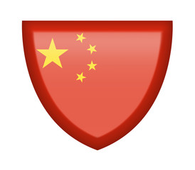 Scudetto con bandiera Cina