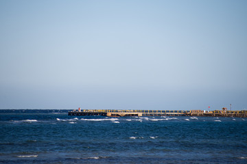 View of a jetty on Egypt's Red Sea coast.