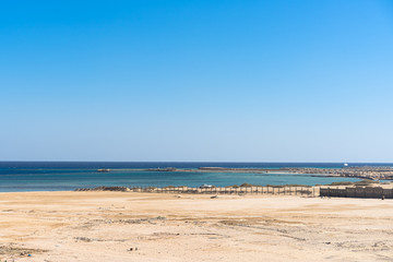 Fototapeta na wymiar Free land on Egypt's Red Sea coast.