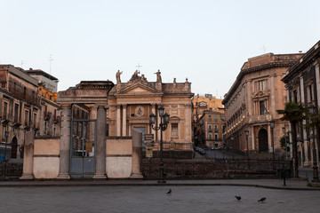View of the Roman amphitheater, Catania
