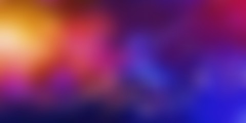 Purple blue pink yellow formless gradient pattern. Fantastic abstract banner. Magical blur background. Colorful defocus illustration. 