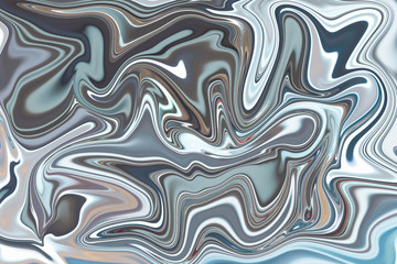 Abstraction with smooth lines in a light gray hue, silver color in wavy images.
