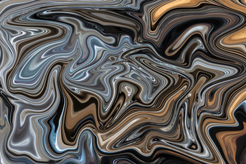 Abstraction with smooth lines in a light gray hue, silver color in wavy images.