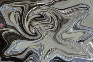 Abstraction with smooth lines in a light gray hue, silver color in wavy images.