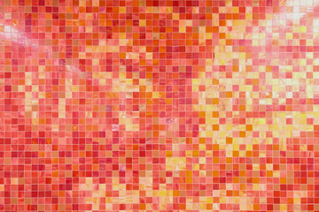 Background of red with orange small tiles