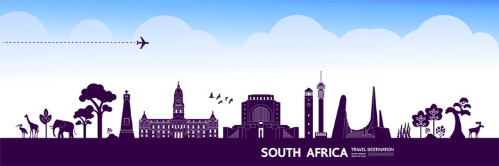 South Africa travel destination grand vector illustration. © Creative_Bringer