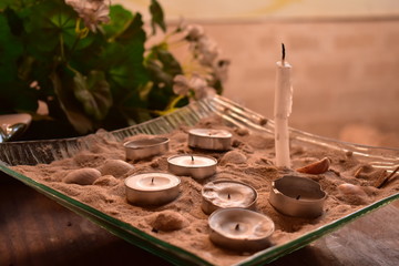 Candles in the streets of Nazareth