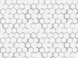 Abstract Seamless Hexagonal Pattern Texture with 3d Hexagons and Shades