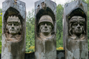 BOLOGOYE, RUSSIA - AUGUST 8, 2019: Monument to those who fought and died in World War II