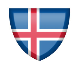 Scudetto con bandiera Islanda