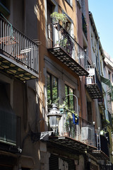 View of Balconies & Apartment Facades from Street in Spanish City 3555-039