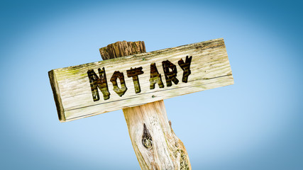 Street Sign to Notary