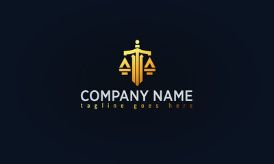 Obraz premium Law, Attorney, Lawyer Office Company Gold Logo Concept