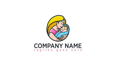 Mom and Baby Figure Cartoon Character