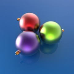 cristmas balls on white background